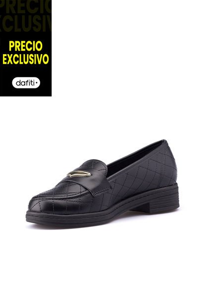 Mocasin Negro Dorado Beira Rio