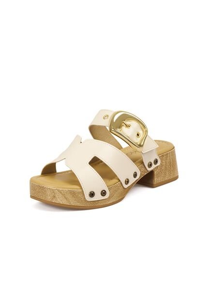 SANDALIA PLATAFORMA MARFIL DORADO BEIRA RIO