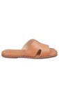 Sandalia Plana Slide Casual Café-Camel Beira Rio de Beira Rio