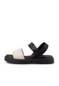 Sandalia Plana Elastico Negro-Blanco Beira Rio de Beira Rio
