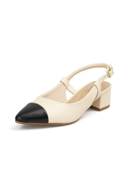 TACON BAJO CREMA NEGRO BEIRA RIO