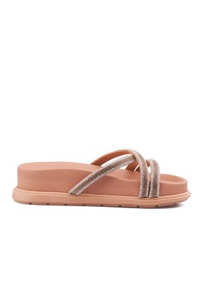 Sandalia Plana Line Nude-Cristal Beira Rio