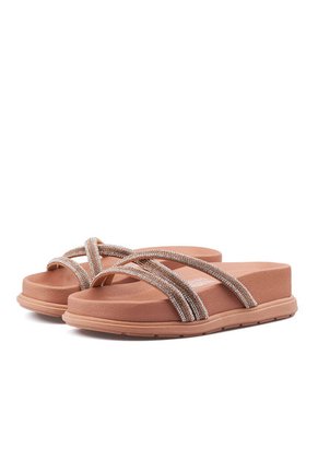 Sandalia Plana Line Nude-Cristal Beira Rio