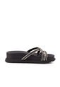 Sandalia Plana Line Negro-Cristal Beira Rio de Beira Rio