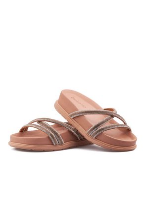 Sandalia Plana Line Nude-Cristal Beira Rio