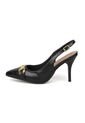 Tacon Alto Slingback Negro Napa Beira Rio de Beira Rio