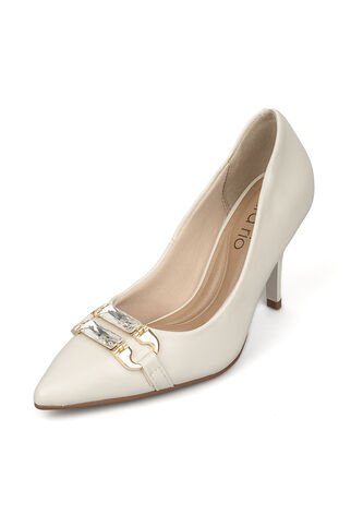 Tacon Stiletto Alto Marfil Beira Rio Beira Rio