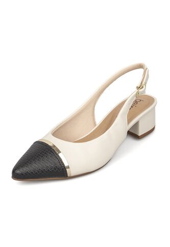 Tacon Bajo Cuadrado Blanco-Negro Beira Rio Beira Rio