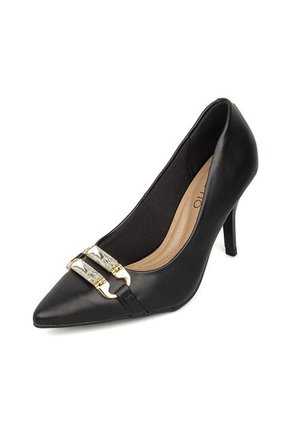 Tacon Stiletto Alto Negro Napa Beira Rio
