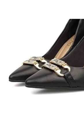 Tacon Stiletto Alto Negro Napa Beira Rio