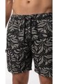 Bermuda De Playa Negra Sublimada Para Hombre de Belife