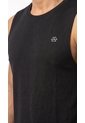 Camiseta Deportiva Negra Manga Sisa En Rib Para Hombre de Belife