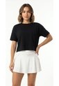 Camiseta Deportiva Negra Manga Corta Para Mujer de Belife