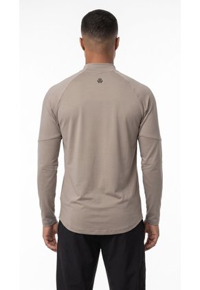 Camiseta Deportiva Taupe Manga Larga Para Hombre