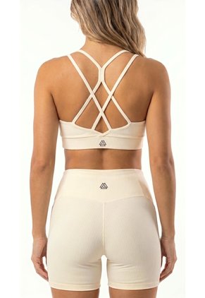 Top Deportivo Blanco Con Tiras En Espalda Para Mujer