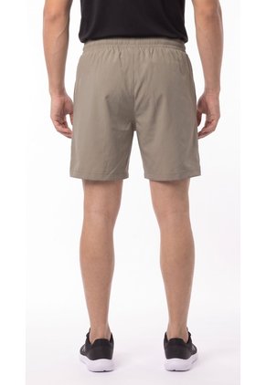 Pantaloneta Deportiva Taupe Para Hombre Con Ciclista Interno