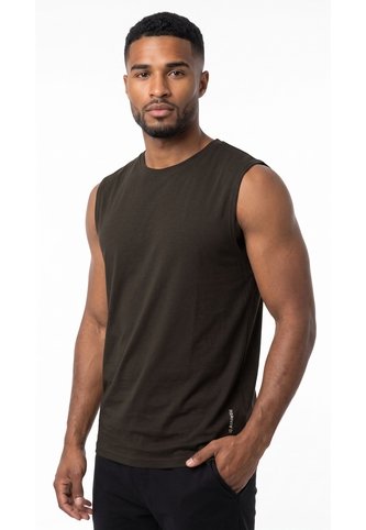 Camiseta Deportiva Café Manga Sisa Para Hombre Belife