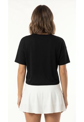 Camiseta Deportiva Negra Manga Corta Para Mujer