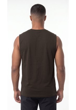 Camiseta Deportiva Café Manga Sisa Para Hombre