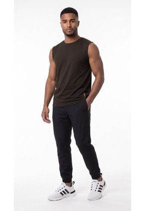 Camiseta Deportiva Café Manga Sisa Para Hombre