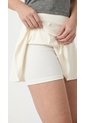 Falda Corta Deportiva Blanca Con Ciclista Interno Para Mujer de Belife
