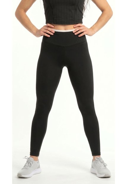 Legging Negro Con Corte Láser Para Mujer
