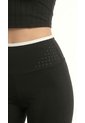 Legging Negro Con Corte Láser Para Mujer de Belife