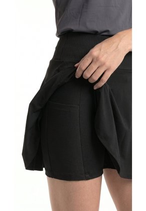 Falda Deportiva Negra Con Ciclista Interno Para Mujer