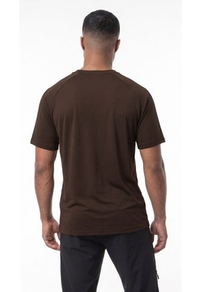 Camiseta Deportiva Café Manga Ranglan Para Hombre