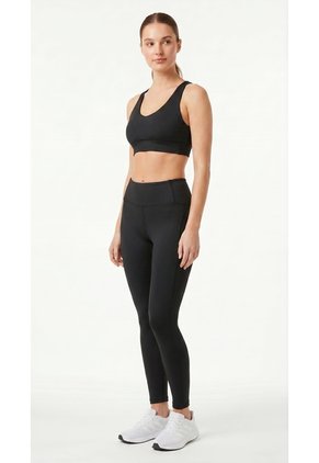 Legging Negro Pretina Ancha Para Mujer