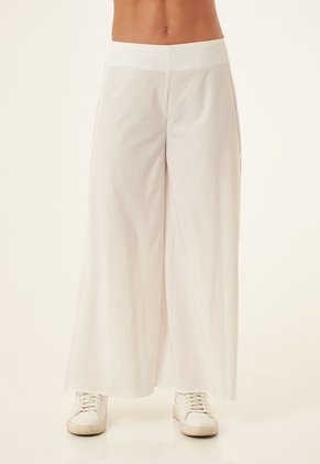 Pantalón Blanco Con Aberturas Para Mujer