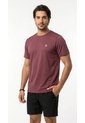 Camiseta Deportiva Burgundy Manga Corta Para Hombre de Belife
