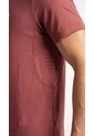 Camiseta Deportiva Burgundy Manga Corta Para Hombre de Belife