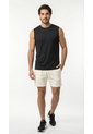 Camiseta Deportiva Negra Manga Sisa Para Hombre de Belife