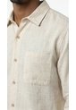 Camisa Semilla Manga Larga En Lino Para Hombre de Belife