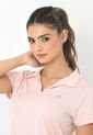 Camiseta Deportiva Rosada Cuello Camisero Y Transfer Reflectivo Para Mujer Belife de Belife