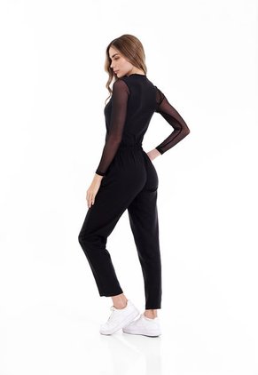 Blusa Manga Larga Negro Para Mujer Belife