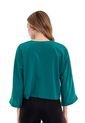 Blusa Manga Larga Verde Escote En V  Para Mujer Belife. de Belife