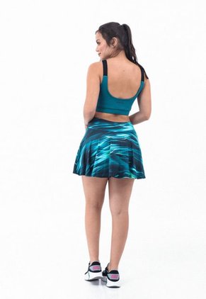 Top Deportivo Azul Con Cierre Frontal Para Mujer Belife