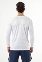 Camiseta Deportiva Manga Larga Blanca Para Hombre de Belife