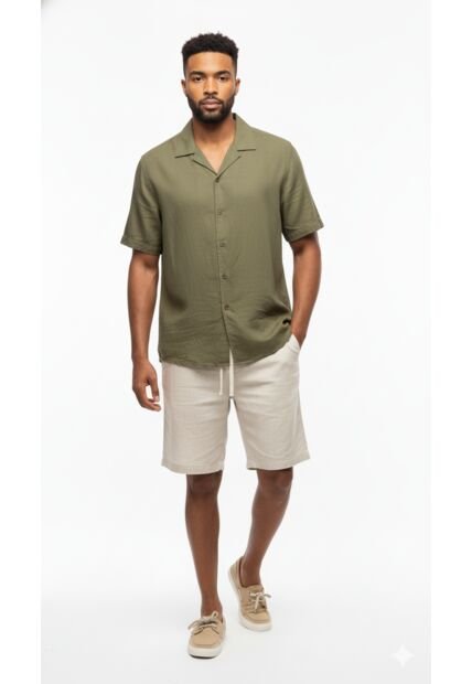 Bermuda Semilla En Lino Para Hombre