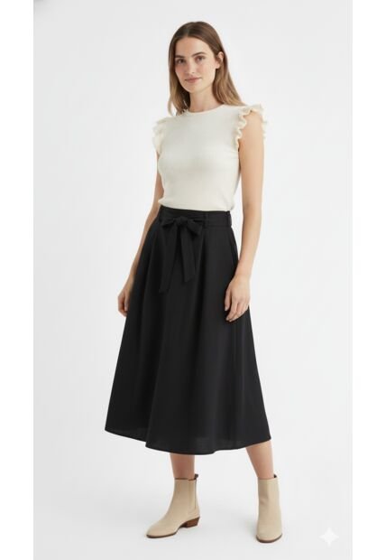 Falda Negra Para Mujer