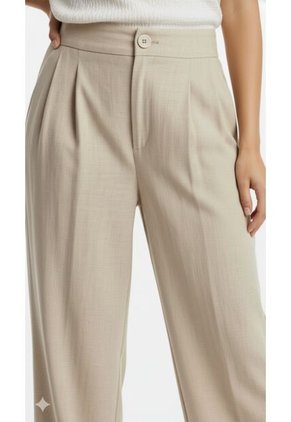 Pantalón Café En Lino Para Mujer