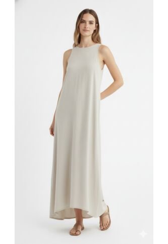 Vestido Largo Semilla En Lino Para Mujer Belife