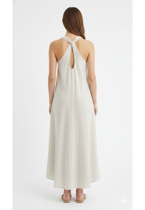 Vestido Largo Semilla En Lino Para Mujer