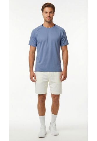 Camiseta Deportiva Raglán Azul Para Hombre Belife