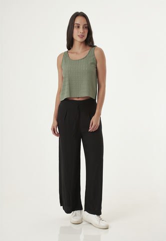 Camiseta Manga Sisa Verde Para Mujer Belife