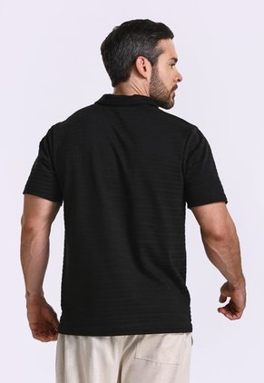 Camiseta Polo Negra Para Hombre