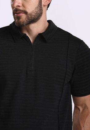 Camiseta Polo Negra Para Hombre