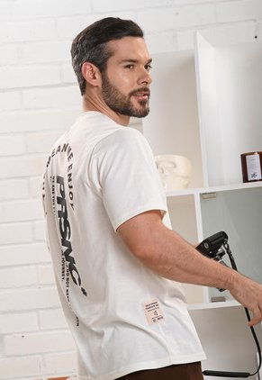 Camiseta Manga Corta Estampada Ivory Para Hombre